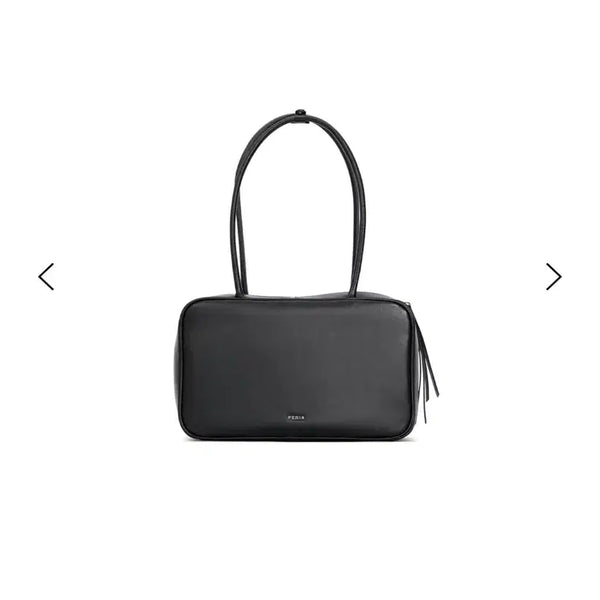 [BUNJANG] Feria Boston Bag Black Leather / 페리아 보스턴백 블랙 가방 (박스, 더스트백) 보유