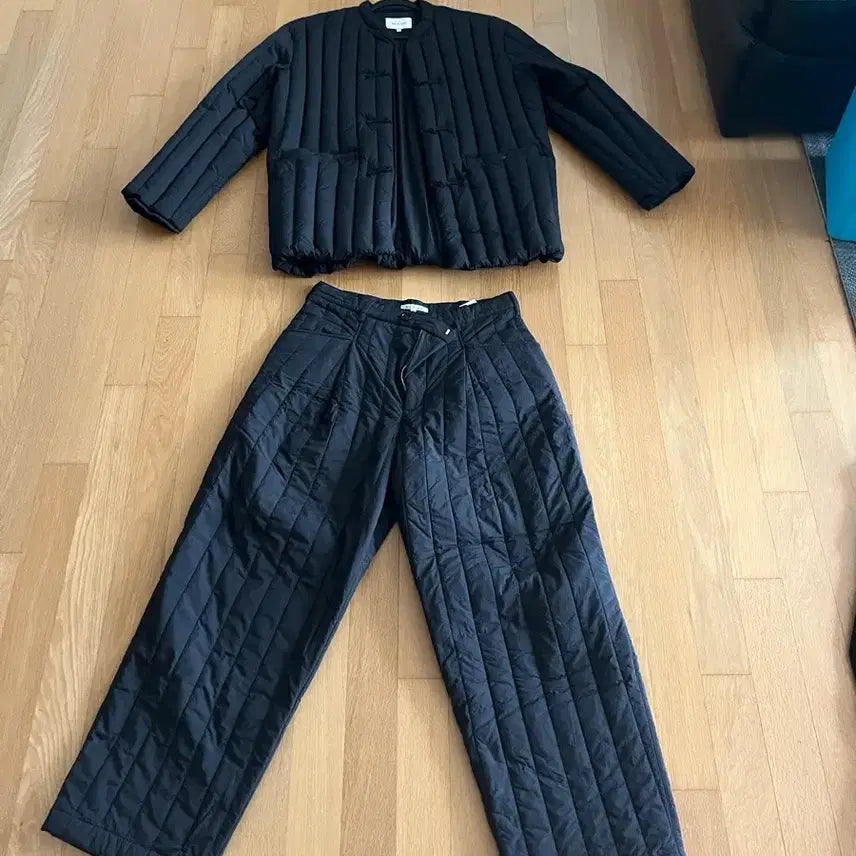 [BUNJANG] Artifects Quilted Padded Set-up Black / 아트이프액츠 패딩 셋업 단종제품