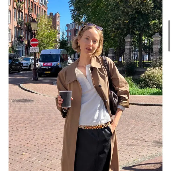 [BUNJANG] LO61 Margaret Trench Coat Mahogany / lo61 margaret trench coat mahogany 새상품