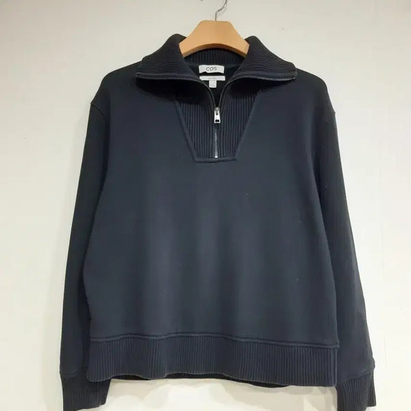 [BUNJANG] COS Half Zip Sweatshirt Navy L / COS 하프 집업 맨투맨 네이비L