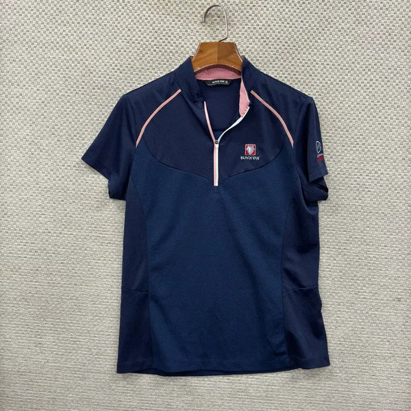 [BUNJANG] Blackyak Functional Half-Zip Short-Sleeve T-Shirt / 블랙야크 등산 기능성 반집업 반팔티 100 D04970