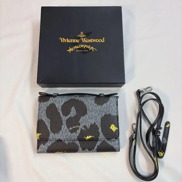 [BUNJANG] Vivienne Westwood Anglomania Leopard Patterned Clutch Bag Crossbody Bag / 비비안웨스트우드 앵글로마니아 레오파드 패턴 클러치백 크로스백