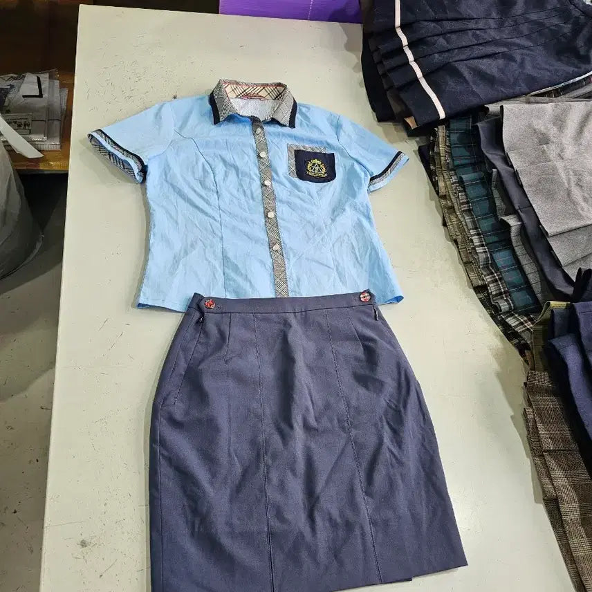 [BUNJANG] Used Women's Short Sleeve School Uniform Set Size 90/62 / 중고여성 교복 반팔세트 사이즈 90/62
