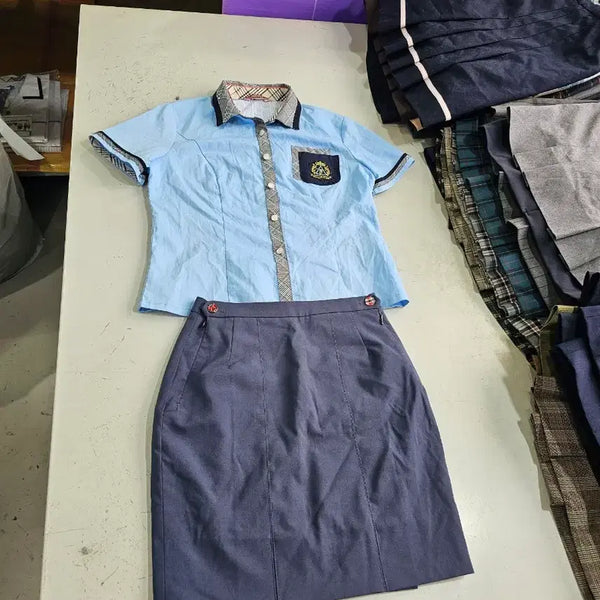 [BUNJANG] Used Women's Short Sleeve School Uniform Set Size 90/62 / 중고여성 교복 반팔세트 사이즈 90/62