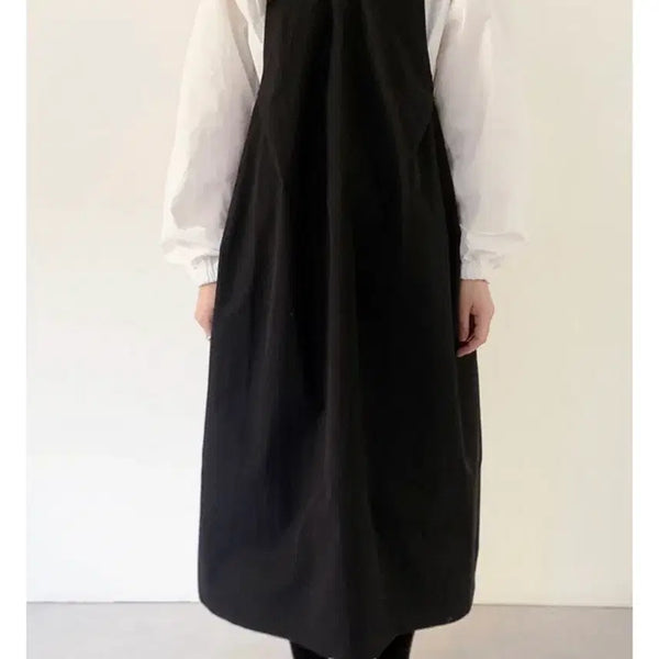 [BUNJANG] Light Source Mori Dress String Balloon Blouse Set / 라이트소스 모리원피스 스트링벌룬블라우스 세트