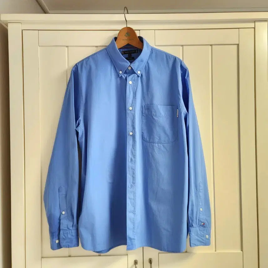 [BUNJANG] Tommy Hilfiger Blue Regular Fit Shirt XL / 빅사이즈 타미힐피거 블루 셔츠 XL 107~110