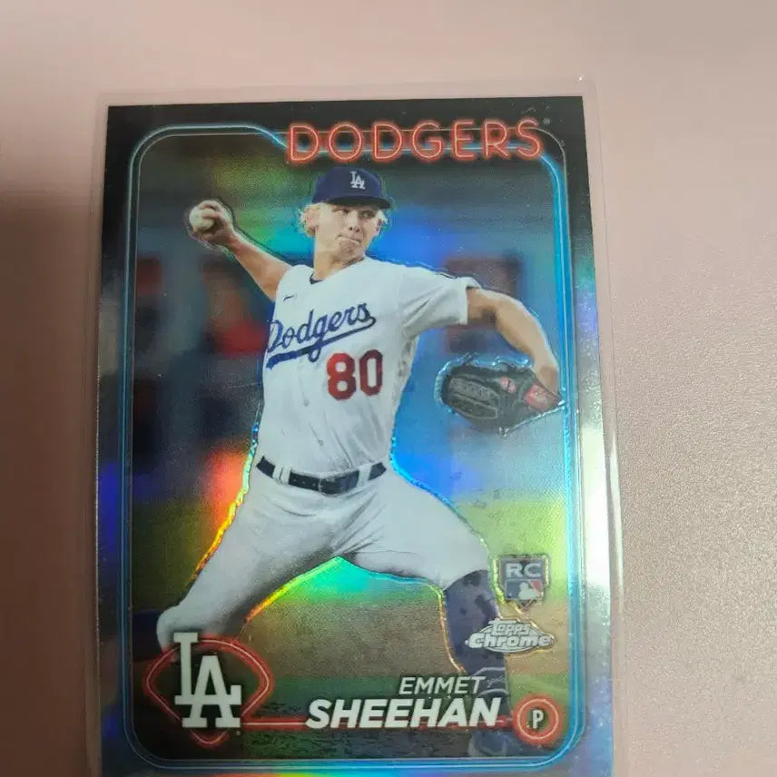 [BUNJANG] 2024 Topps Chrome Refractor Rookie Los Angeles Dodgers Emmit Sheehan / 다저스)에밋 시한 2024 탑스크롬 리플렉터 루키