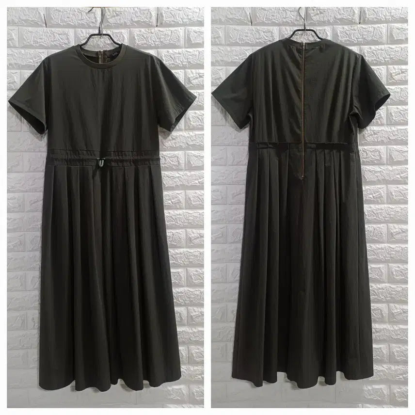 [BUNJANG] LAP Deep Green Crinkled Dress / LAP 딥그린 바스락원피스
