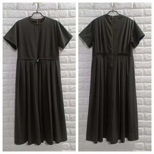[BUNJANG] LAP Deep Green Crinkled Dress / LAP 딥그린 바스락원피스