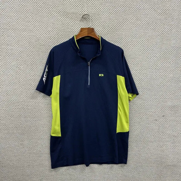 [BUNJANG] K2 Functional Half-Zip Short Sleeve T-Shirt Size 100 / K2 등산 기능성 반집업 반팔티 100 D04968