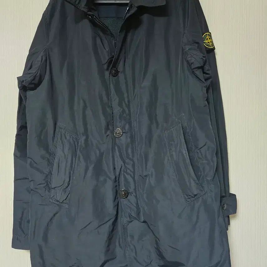[BUNJANG] Stone Island Micro Ropes Jacket Coat Navy M / 스톤아일랜드 마이크로랩스 자켓 코트 M