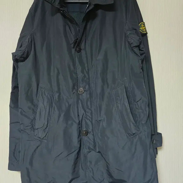 [BUNJANG] Stone Island Micro Ropes Jacket Coat Navy M / 스톤아일랜드 마이크로랩스 자켓 코트 M