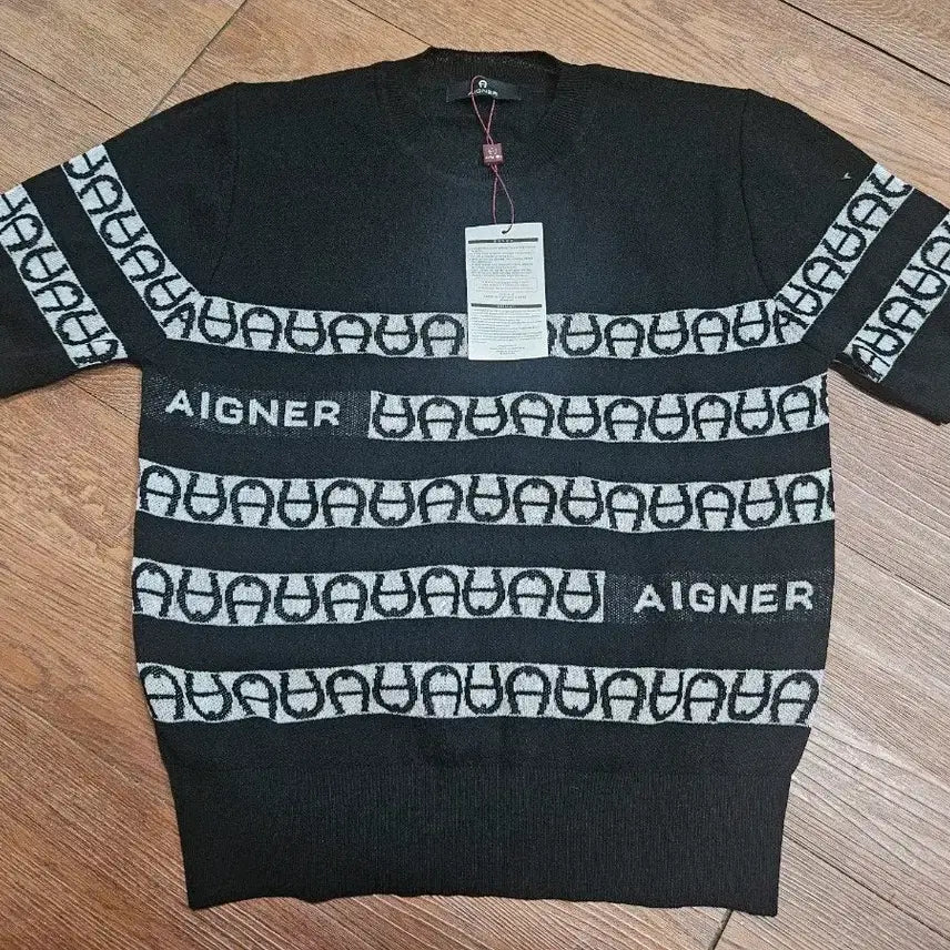 [BUNJANG] Aigner Pattern Knit Black / 새상품) 아이그너 패턴 니트 블랙 판매합니다