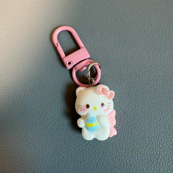 [BUNJANG] Hello Kitty Charm Keychain Pink / 헬로키티 참 키링 핑크