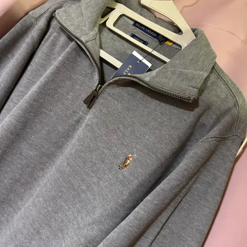 [BUNJANG] Polo Ralph Lauren Grey Half-Zip Pullover (M) / 새상품 폴로 랄프로렌 그레이 반집업 폴로랄프로렌 하프집업