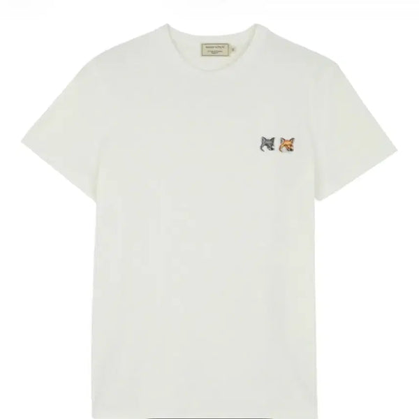 [BUNJANG] Maison Kitsuné Double Fox Head Patch Classic T-Shirt Latte / 메종키츠네 더블 폭스 헤드 패치 클래식 티셔츠 라떼