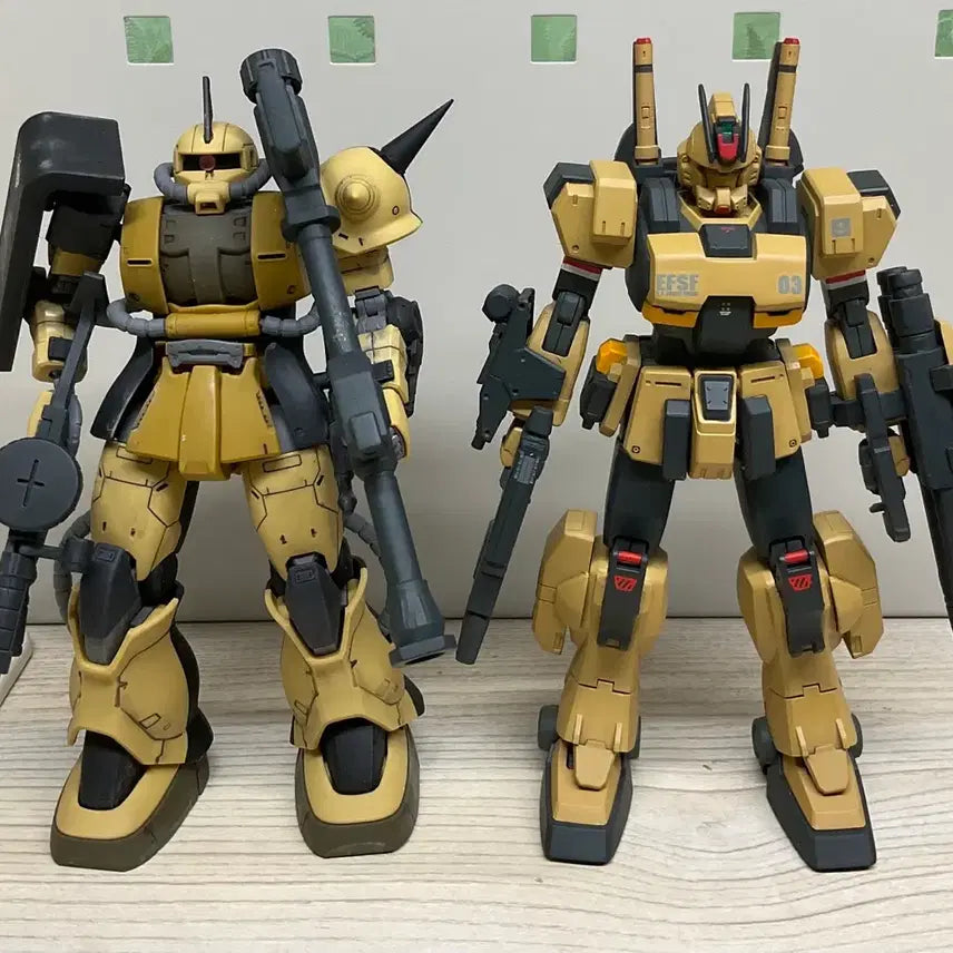 [BUNJANG] 1/144 Custom Painted Ez-8 & The Origin Zaku Model Kit / 1/144 Ez-8/디오리진 자쿠 개조작