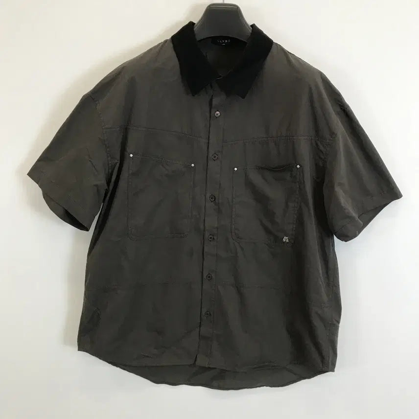 [BUNJANG] ALYSS Contrast Half Work Shirt L / 알리스 ALYSS 콘트라스트 하프워크셔츠 [L]