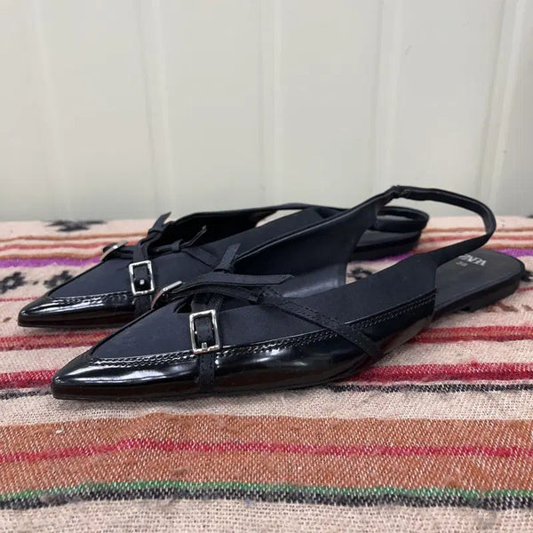 [BUNJANG] ZARA Slingback Pointed-Toe Flats 245 / 자라 ZARA 슬링백 플랫슈즈 뾰족구두 245 X03409