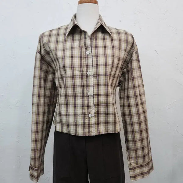 [BUNJANG] Women's Plaid Shirt / 체크무늬 셔츠