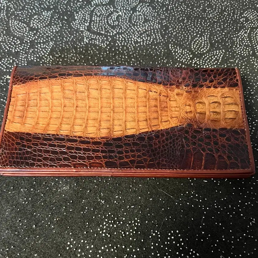 [BUNJANG] Genuine Crocodile Belly Cut Long Wallet for Men / 천연 악어가죽 장지갑 / 천연벨리컷 / 고급 남성지갑 / 새상품급