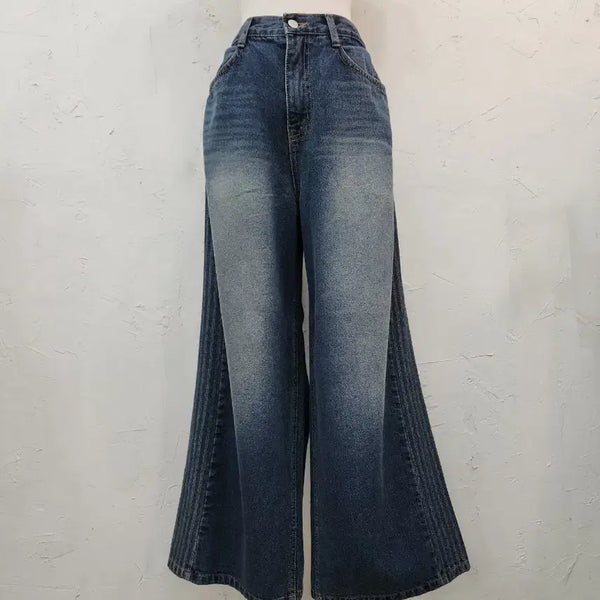 [BUNJANG] High-Waist Wide Leg Denim Pants / 와이드 레그 데님 팬츠