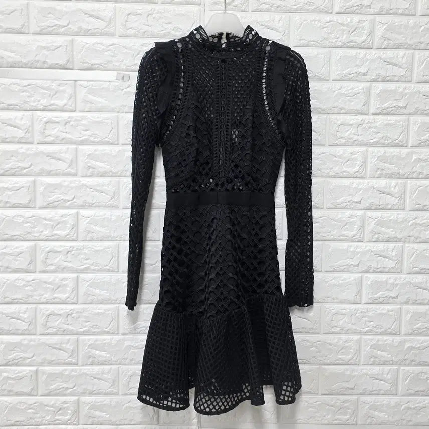 [BUNJANG] Self-Portrait Black Mesh Dress E739 / XS 셀프포트레이트 블랙 메쉬 원피스 E739