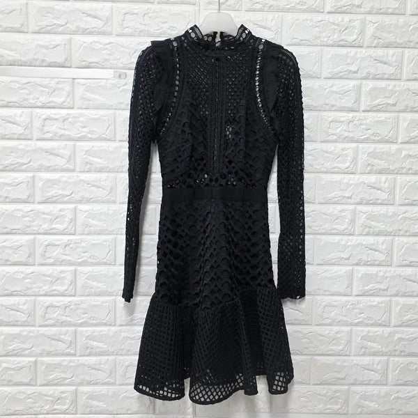 [BUNJANG] Self-Portrait Black Mesh Dress E739 / XS 셀프포트레이트 블랙 메쉬 원피스 E739