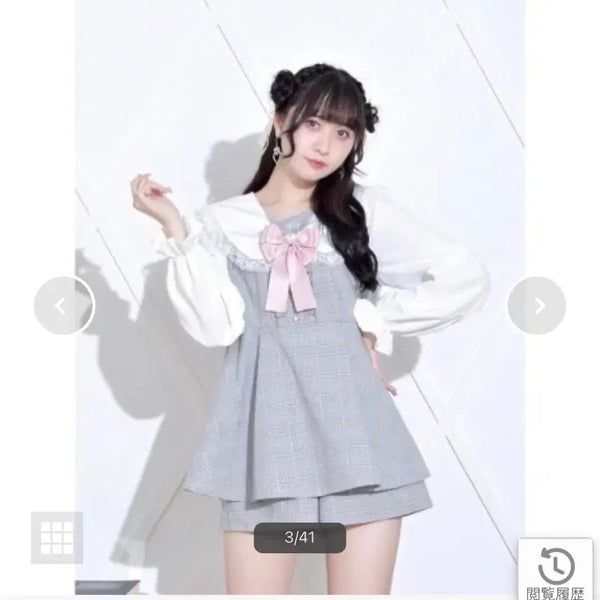 [BUNJANG] Noemi Twill Sailor Setup Set - M Size / 노에미 트윌 세일러 셋업
