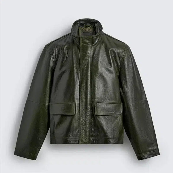[BUNJANG] Zara High Neck Lambskin Pocket Jumper - Size S / 자라 하이넥 램스킨 포켓 점퍼 S