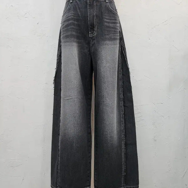 [BUNJANG] Black Denim Wide Pants / 데님 와이드 팬츠 블랙