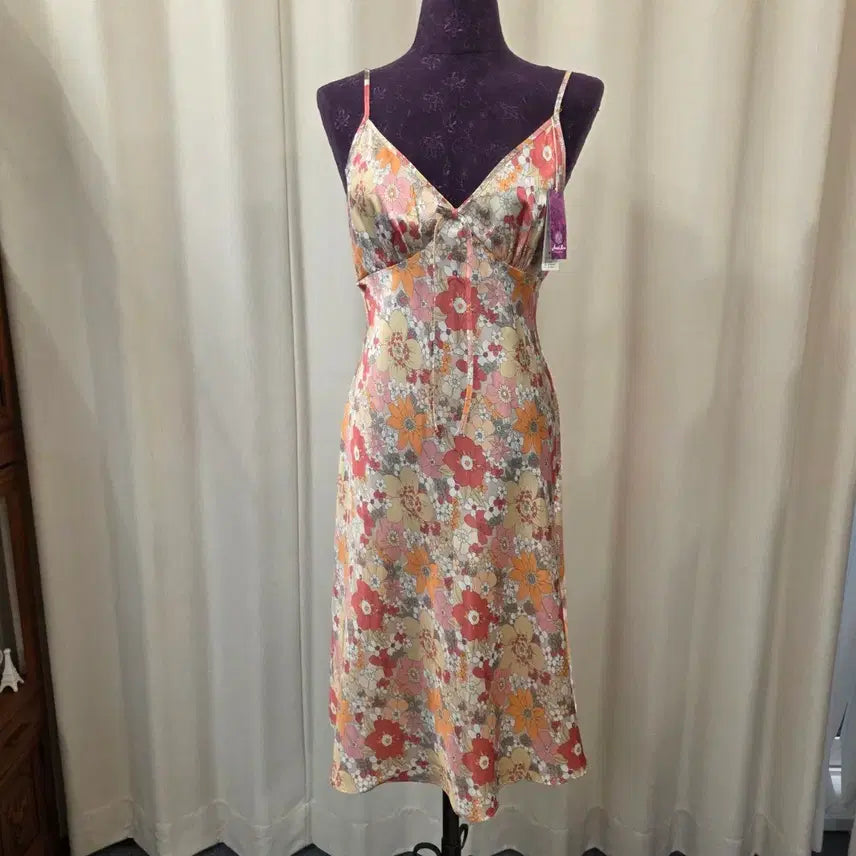 [BUNJANG] Andre Kim Floral Pattern Dress / [새상품] 앙드레김 슬립 패턴 원피스 90