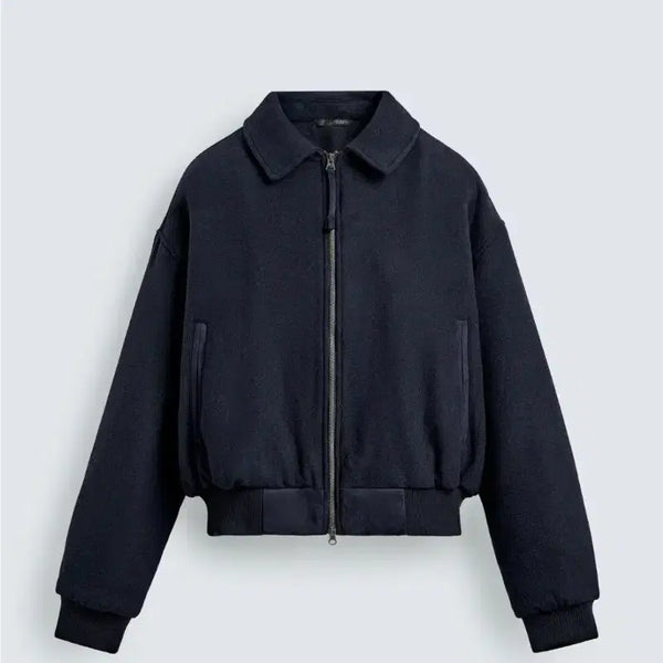 [BUNJANG] Zara Wool Blended Crop Jacket - Size S / 자라 울 블렌딩 크롭 자켓 S