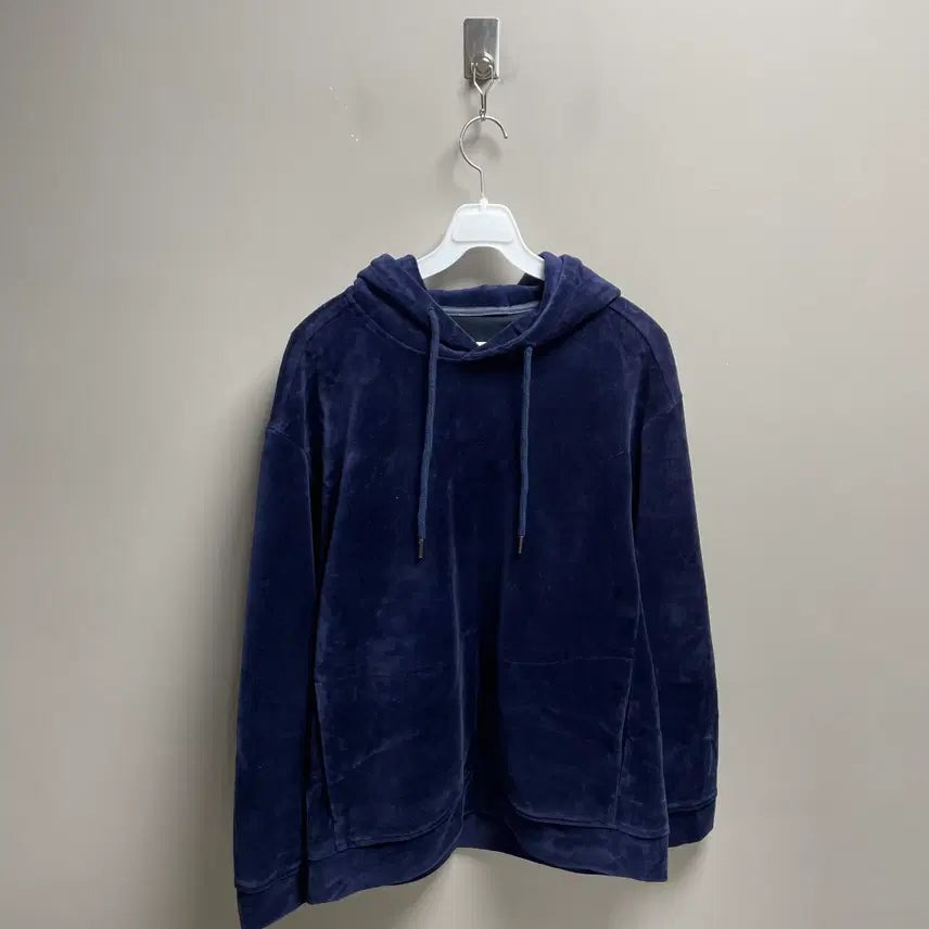 [BUNJANG] Time Homme Velour Hooded Sweatshirt / 타임 옴므 벨루어 후드 스웻셔츠