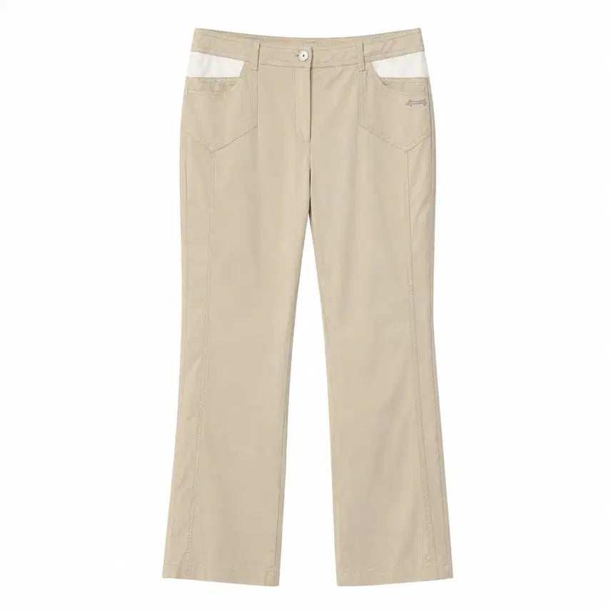 [BUNJANG] Louis Castel Functional Beige Golf Pants / 여28 루이스까스텔 골프웨어 기능성 베이지 팬츠 바지