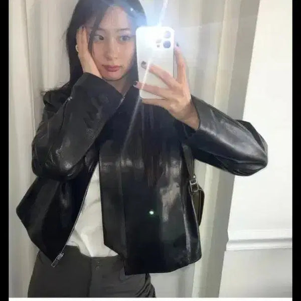 [BUNJANG] The Moi Lambskin Leather Rider Jacket / 더무이 양가죽 라이더자켓 가죽자켓