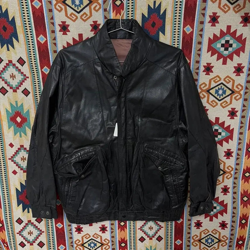 [BUNJANG] Men's Genuine Cowhide Leather Single Rider Jacket - Large / 남성 천연 소가죽 싱글 라이더 가죽자켓 L