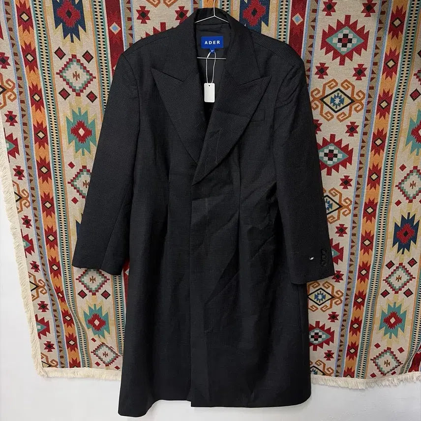 [BUNJANG] Ader Error Minimal Black Long Coat A1 / 아더에러 미니멀 블랙 롱 코트 A1