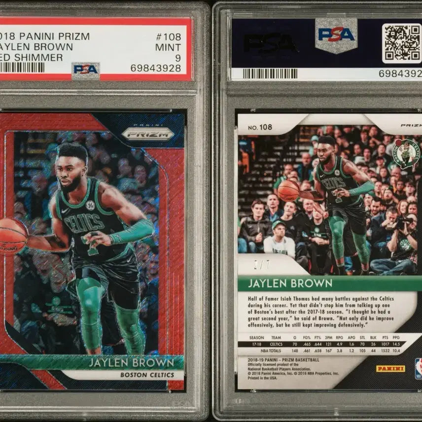 [BUNJANG] Jayson Tatum 2018-19 NBA Prism Red Shimmer /7 PSA 9 / 보스턴 제일런 브라운 2018-19 NBA 프리즘 레드 쉬머 /7 PSA9