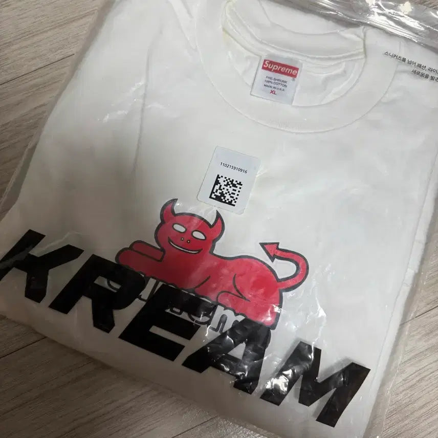 [BUNJANG] Supreme x Toy Machine Devil Cat T-Shirt White XL / 슈프림 x 토이 머신 데빌 캣 티셔츠 화이트 XL 새상품