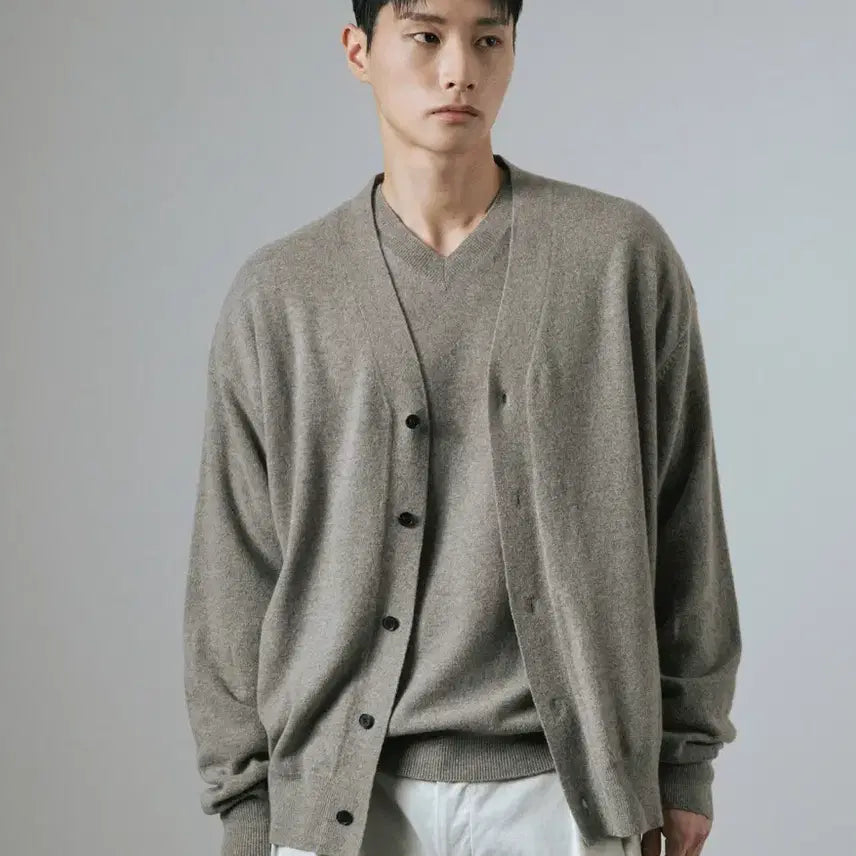 [BUNJANG] Wagi Architect Cardigan Natural Grey Size 1 / 와기 아키텍트 가디건 네추럴그레이, 1