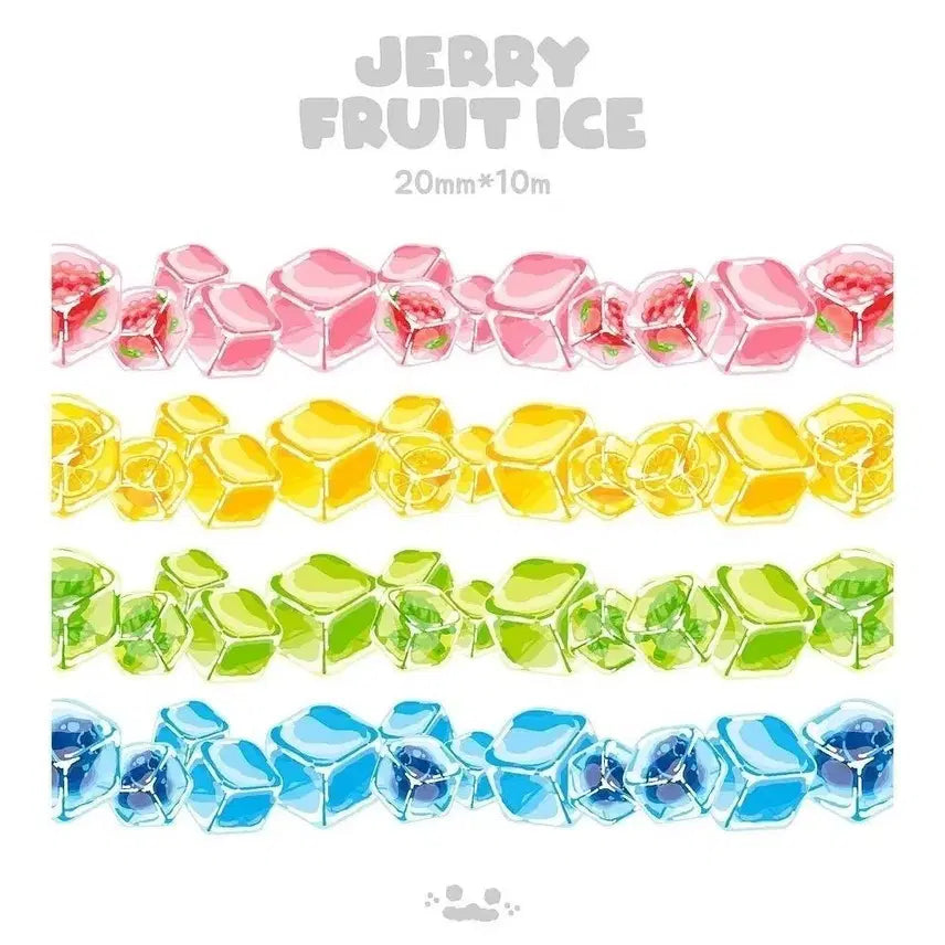 [BUNJANG] Jerry Bakery Ice Die-cut Washi Tape Set (4 Types, 1M Each) / [제리베이커리] 얼음 다이컷 마테 4종 소분