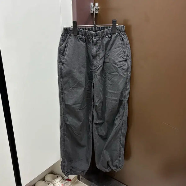 [BUNJANG] Uniqlo Black Denim String Pants / 유니클로 흑청 스트링 팬츠