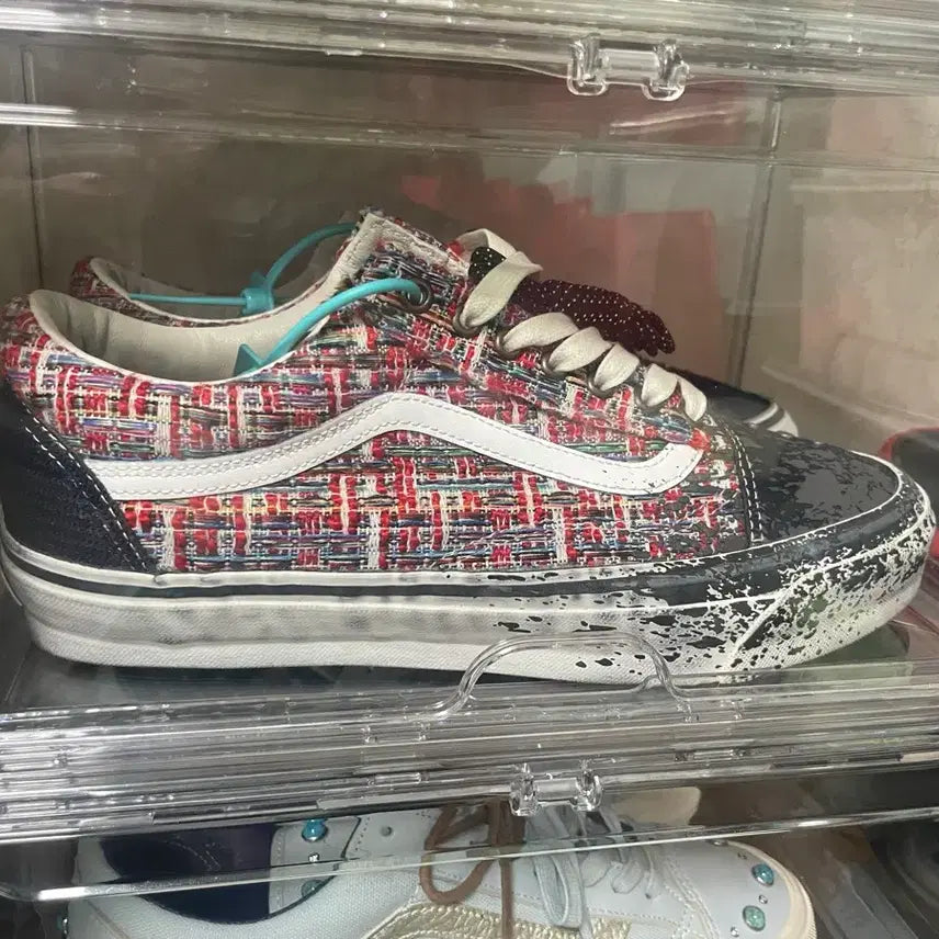 [BUNJANG] Vans Old Skool Tweed Black/Red 285mm / 반스 올드스쿨 트위드 블랙/레드 285사이즈