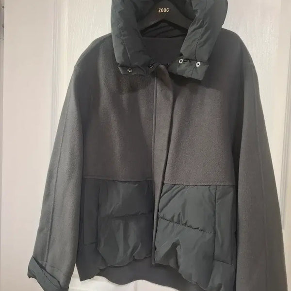 [BUNJANG] ZOOC Grey Padding Mix Coat / ZOOC 그레이 패딩 믹스 코트66-날씬77도가능