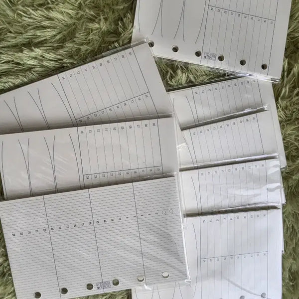 [BUNJANG] A7 6-Ring Binder Diary Inserts - Timetable / A7 6공 다이어리 속지  타임테이블