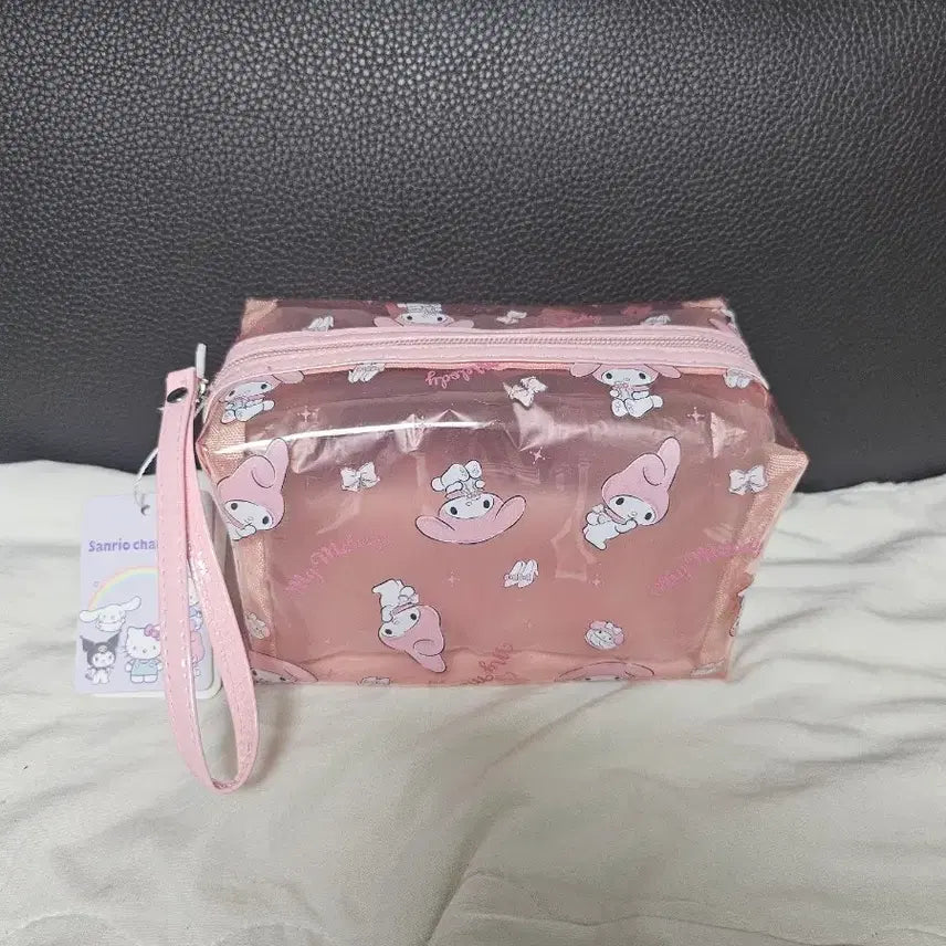 [BUNJANG] Sanrio My Melody Clear Pouch Pink / 산리오 마이멜로디 투명 파우치 핑크(정품)