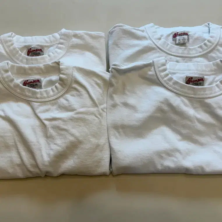 [BUNJANG] Bronson Tompkins Loopwheeled Tubular Tee (White, L/XL) / 브론슨 Tompkins Loopwheeled Tubular Tee 화이트 L 2장, XL 2장