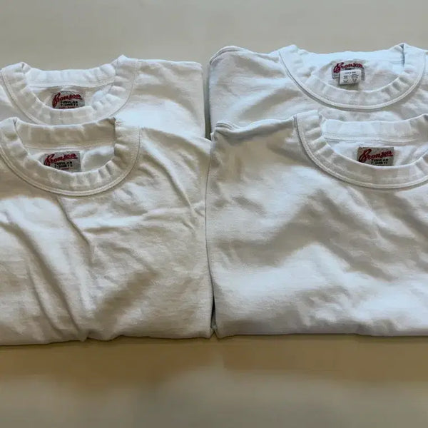 [BUNJANG] Bronson Tompkins Loopwheeled Tubular Tee (White, L/XL) / 브론슨 Tompkins Loopwheeled Tubular Tee 화이트 L 2장, XL 2장