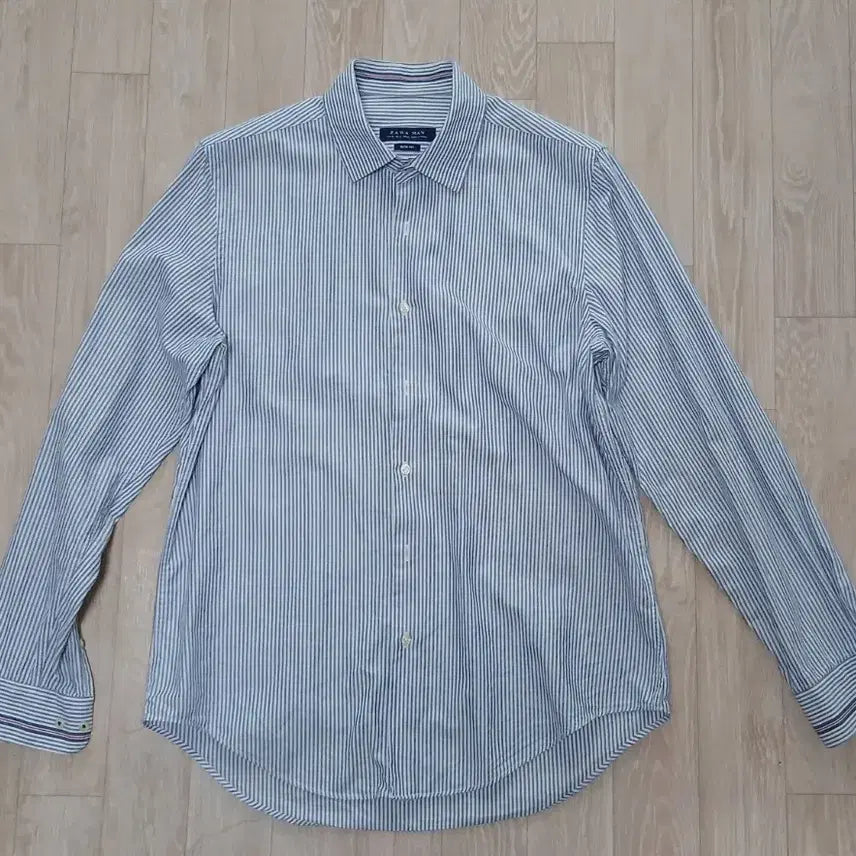 [BUNJANG] ZARA Blue Stripe Shirt XL / 자라 ZARA 블루 스트라이프 셔츠 XL 댄디 깔끔